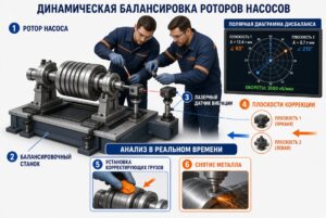Динамическая балансировка роторов насосов